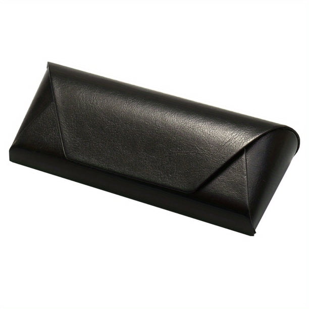 Eyeglass Case Hard Shell, Portable Sunglass Case, Fashionable PU Leather Eyeglass Case, Lightweight Black Brown Eyewear Case