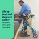 thumbnail image 5 of Asiento Rollator Walker Medline Premium Empower de espuma viscoelástica, 5 of 6