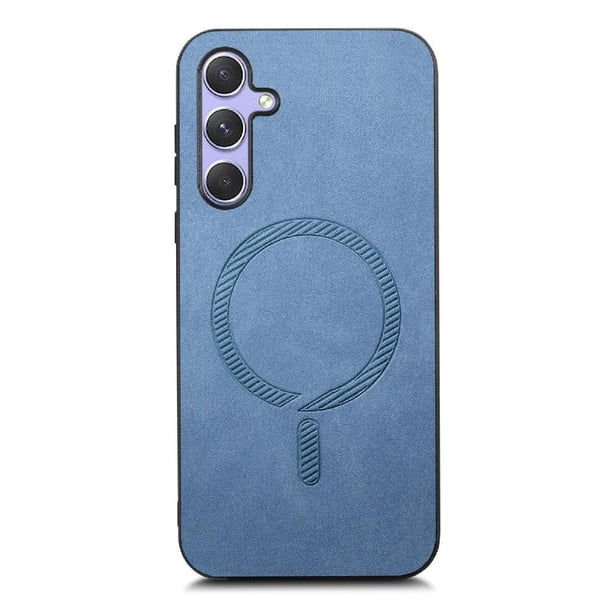 Magnetic Slim Case for Samsung Galaxy A14 with Camera Guard & Anti-Scratch Back Blue
