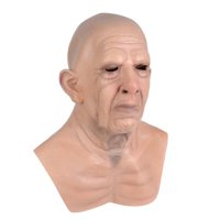 Magideal - Máscara De Hombre Realista, Accesorios De Disfraz, Máscara De Rostro Humano Aterrador, Máscara De Látex, Máscara De Terror Para Estilo A