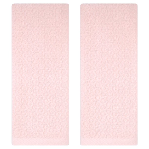 REGALWOVEN Toallas de Mano Finas Sólidas para Baño, Juego de Toallas de Mano de Algodón de 13" x 29", Toallas Decorativas Suaves y Absorbentes para Cocina, Spa, Gimnasio Rosa 2 Piezas