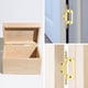 thumbnail image 5 of Uxcell 4 piezas de bisagra de metal sin mortaja para puertas de gabinetes, herrajes para muebles, armario, ventana, dorado, 5 of 5