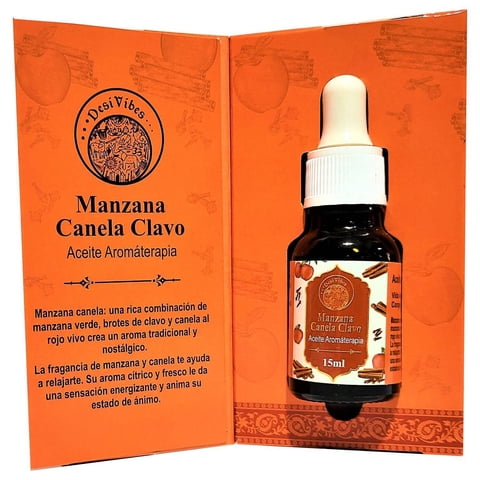 Aceite Aromaterapia Manzana Canela Clavo - Desi Vibes