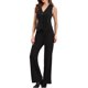 thumbnail image 4 of INSPIRE CHIC Chaleco de Rayas sin Mangas con Cuello en V y Botones para Mujer con Cinturón Trasero para Trabajo y Casual XL Negro, 4 of 6