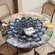 thumbnail image 5 of Plantas suculentas-theme Fitted Round Tablecloths Elastic Edged Table Covers Waterproof Table Cloth for Kitchen Holiday Party Tables Decor 150cm, 5 of 6