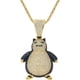 thumbnail image 1 of Collar Iced Out para hombre: colgante hip hop chapado en oro real de 18 quilates con circonita cúbica y cadena de 24 pulgadas., 1 of 4