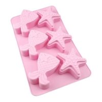 Genérico - Molde De Silicona Moldes Silicona Dulce Cola Sirena Estrella