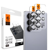 Protector De Pantalla Para Lente De Cámara Spigen Glastr Ez Fit Galaxy S25 Ultra Black, Paquete De 2
