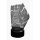 thumbnail image 2 of Lampara Ilusion 3D Dragonite (Pokemon) de 7 colores, Base touch, 2 of 6