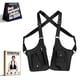 thumbnail image 1 of Bolso doble de hombro de cuero DOEUTLQ ajustable negro, 1 of 6