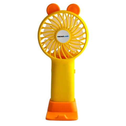 Mini Ventilador Portátil Recargable Tecnolab Amarillo Tl672O