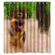thumbnail image 1 of Cortina de ducha con diseño de perro pastor alemán para baño, con ganchos, tamaño 66 x 72 pulgadas, 1 of 3