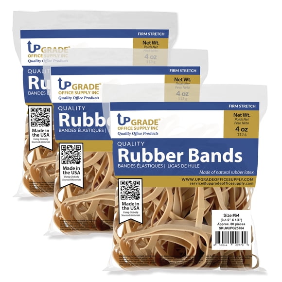 Bandas elásticas Upgrade Office Supply 80 unidades 113 g pack de 3