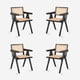 thumbnail image 1 of Pack 4 Sillas De Comdor Chandigarh Madera Negro, 1 of 5