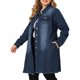 thumbnail image 1 of GRACE & GRANDEUR Chaqueta de Mezclilla Maxi de Manga Larga para Mujer Talla Grande Abrigo Largo de Jean Desgastado con Bolsillos en el Pecho 1X Azul Oscuro, 1 of 8