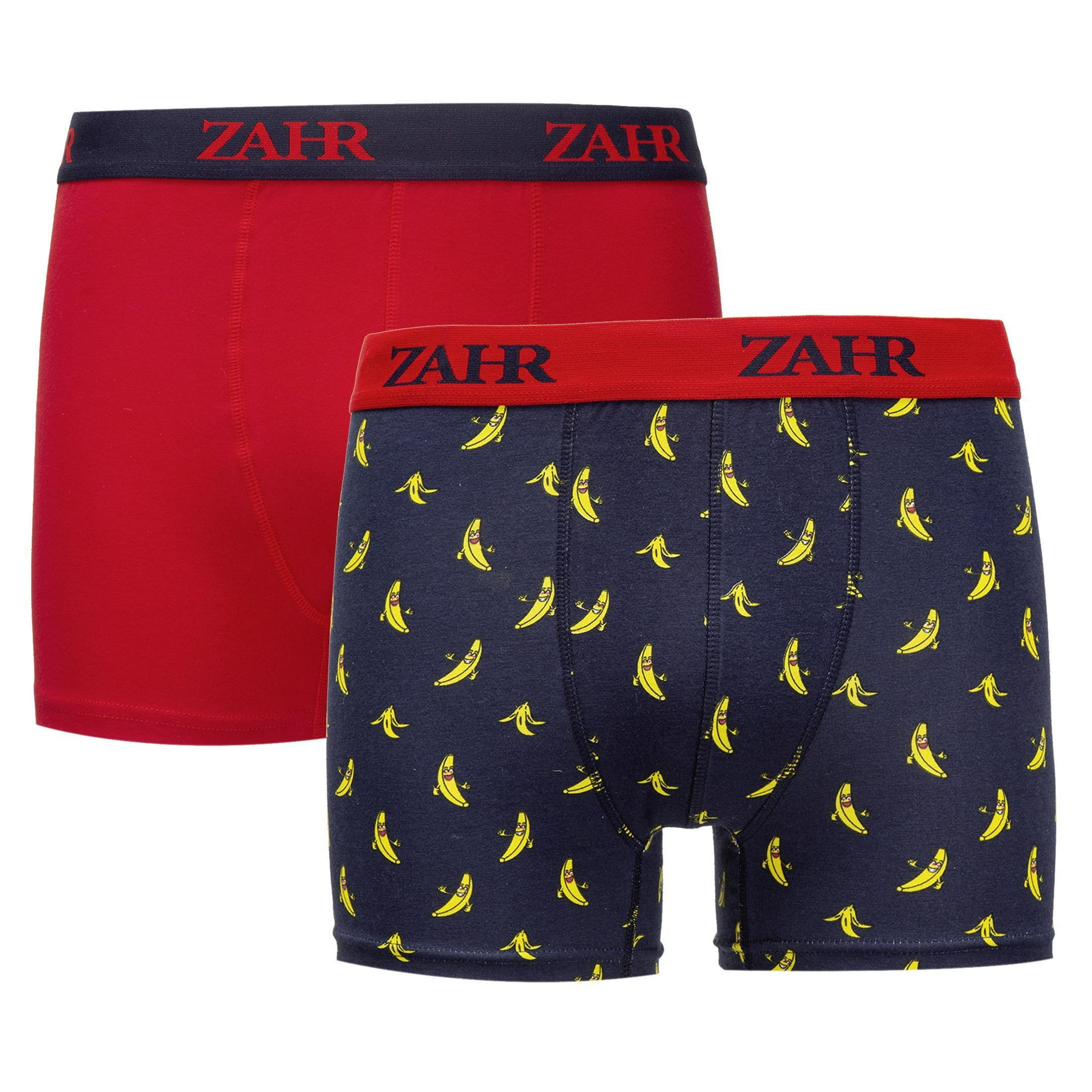 Zahr - Pack De 2 Boxers Rojo Y Estampado