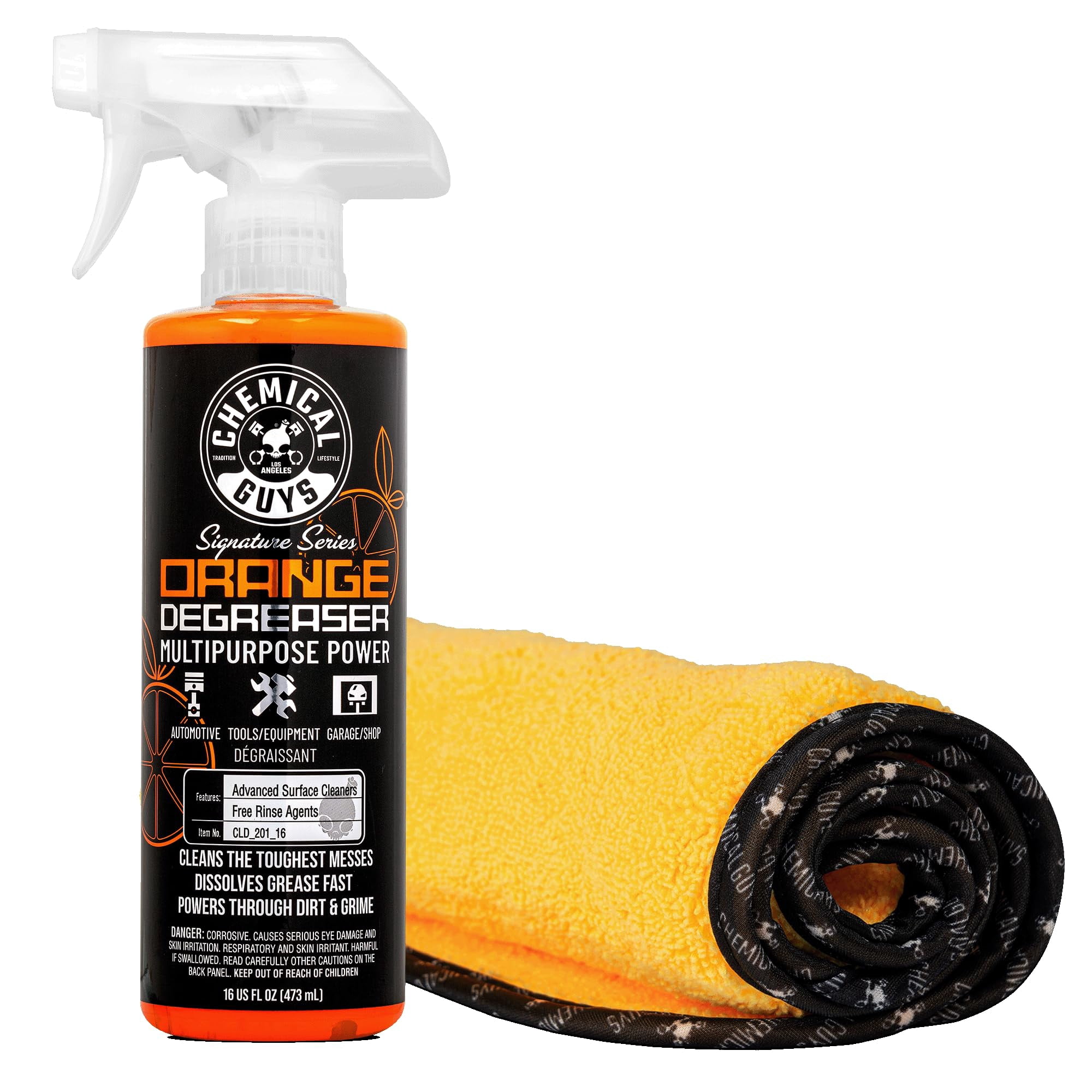Kit De Limpieza Chemical Guys, Desengrasante Naranja, 473 Ml Con Toalla