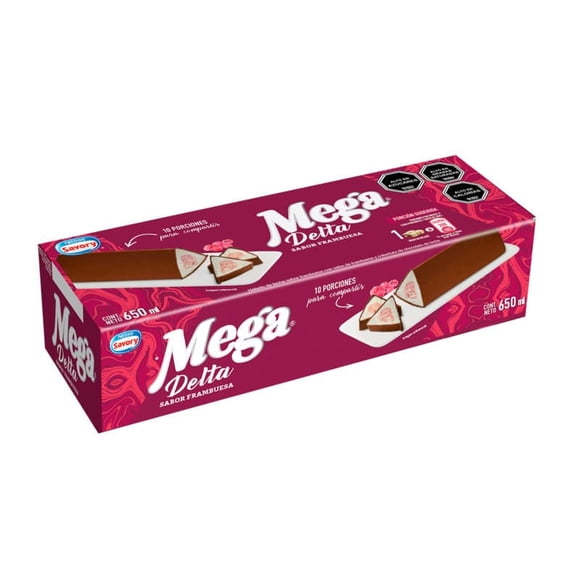 Postre Congelado Delta Frambuesa Caja, 650 ml