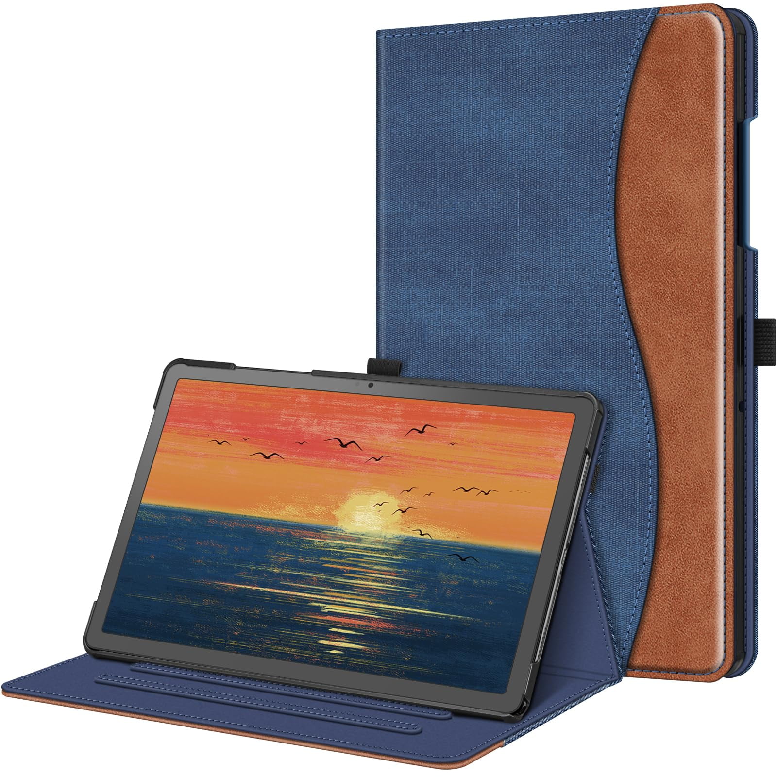 Funda Fintie Para Samsung Galaxy Tab A11+ Plus De 11 Pulgadas 2025/a9+ Plus 2023, Azul Vaquero Y Mar