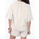 thumbnail image 3 of Jess por Meiko Conjunto de Top con Cuello y Pantalones Cortos de Lino para Mujer Conjunto a Juego de Verano Caqui XL, 3 of 6