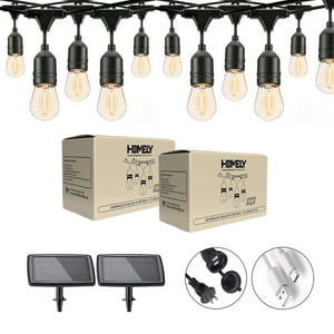 Homely - Pack X2 Guirnalda Terraza Solar Cascada Luces Led 10 Metros