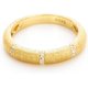 thumbnail image 1 of Anillos de Boda Dorados para Mujer con Acabado Cepillado Anillos de Plata Esterlina S925 Anillo de Diamante Simulado Redondo Anillos de Promesa de Eternidad para Mujer Anillos de Compromiso de CZ, 1 of 5