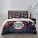 thumbnail image 1 of demon slayer Bedding Sets Bed Cartoon Duvet Cover Lightweight 3 Piece Bet Sets for Kids Boys Girls, 1 of 5