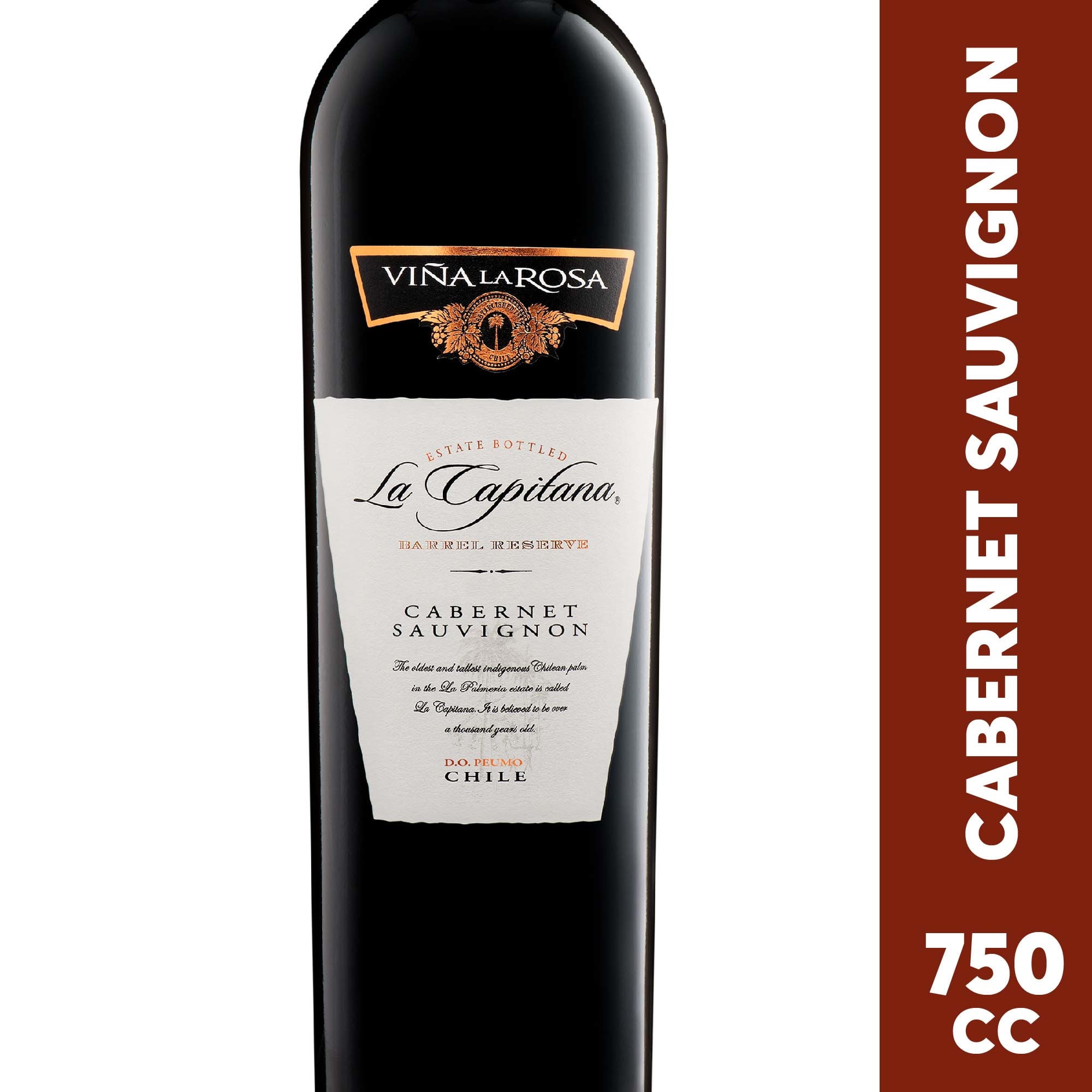 Vino Tinto Cabernet Sauvignon 14° Botella 750 ml Viña La Rosa
