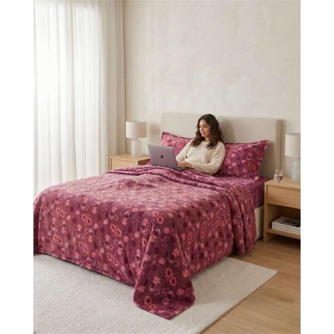 Mylhogar - Sabanas Polar De Invierno King Estampado Premium