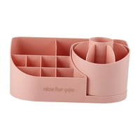 Ioensy - Soporte Giratorio Para Brochas De Maquillaje, Organizador De Maquillaje Para Encimera, Tocador Del Hogar, Color Rosa, 360