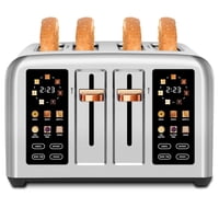 Toaster Seedeem, Pantalla Táctil De Acero Inoxidable De 4 Rebanadas, 1800 W