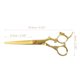 thumbnail image 2 of Tijeras de pelo de Unique Bargains Tijeras de corte de pelo Tijeras de recorte de pelo de acero inoxidable 6.5" de largo tono dorado, 2 of 6