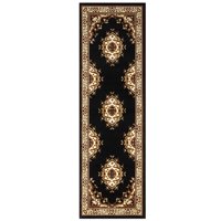 Modalfo - Alfombra Pasillo Kashan King Negra 61 X 213 Cm