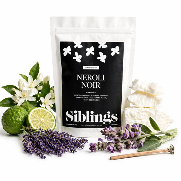 Kit de Recarga de Velas Siblings Neroli Noir Ámbar y Sándalo