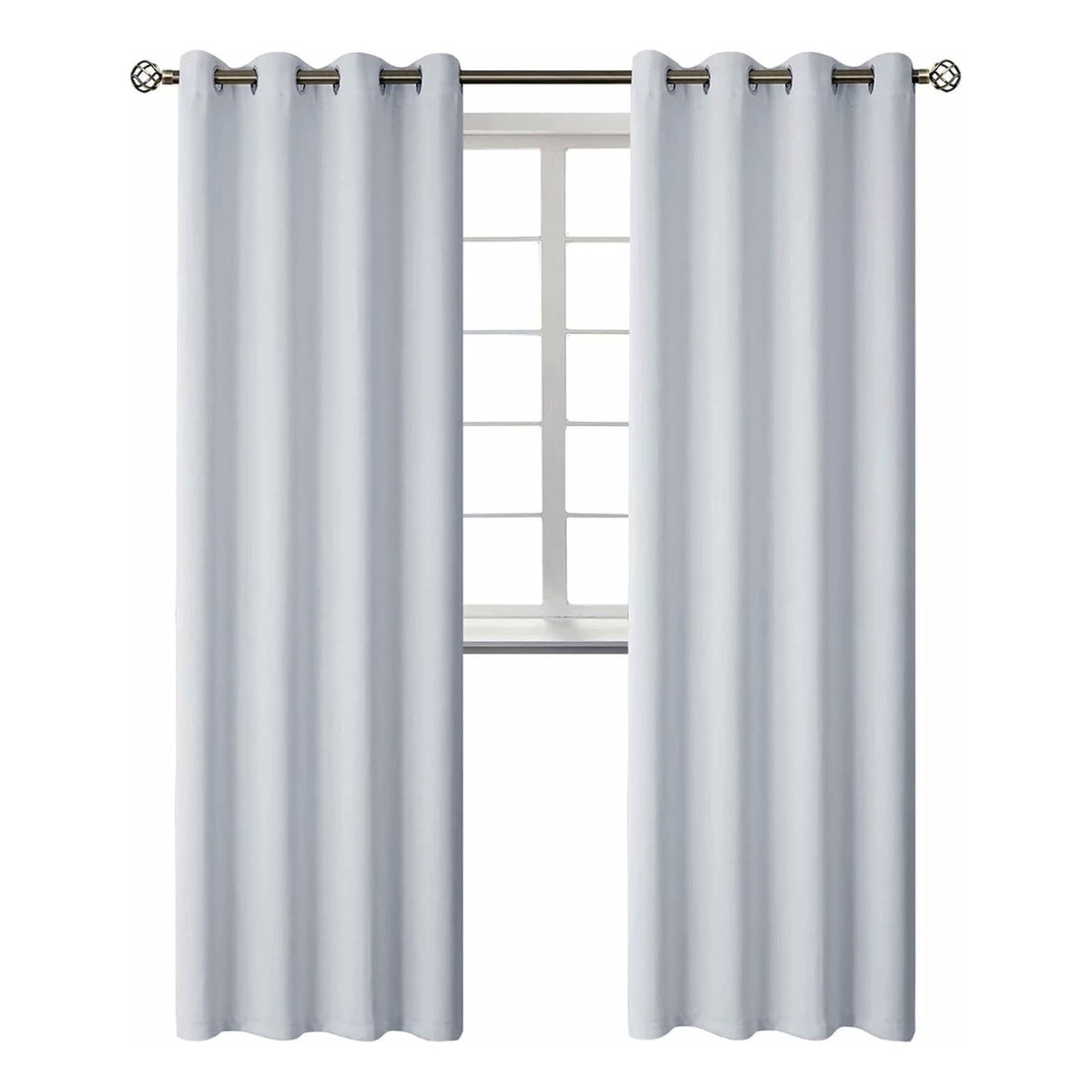 Genérico - Cortina Blackout 140x220 Cm Poliester Blanco Grisáceo