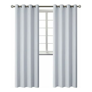 Genérico - Cortina Blackout 140X220 Cm Poliester Blanco Grisáceo