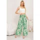thumbnail image 3 of Pantalon Mujer Palazzo Floreado Tipo Lino Pretina Alta Elasticado 3008, 3 of 3