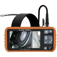 Boroscopio Klein Tools Et19 Wi-Fi Pro Con Doble Lente, Cuello De Cisne Blindado E Impermeable De 5,5 Mm Y 9,8 Pies, Led, Pantalla Lcd De 4,3 Pulgadas, Inspección Por Endoscopio