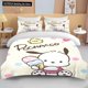 thumbnail image 1 of Kawaii Sanrio Pochacco Printed Bedding Set Cartoon Anime Duvet Cover Comforter Pillowcase Boys Girls Children Adults King Gift Bed Sheets, 1 of 3
