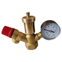 Ioensy - Válvula De Caldera Dn25 Con Manómetro Manual De Válvula De Seguridad Para Cocina De Seguridad