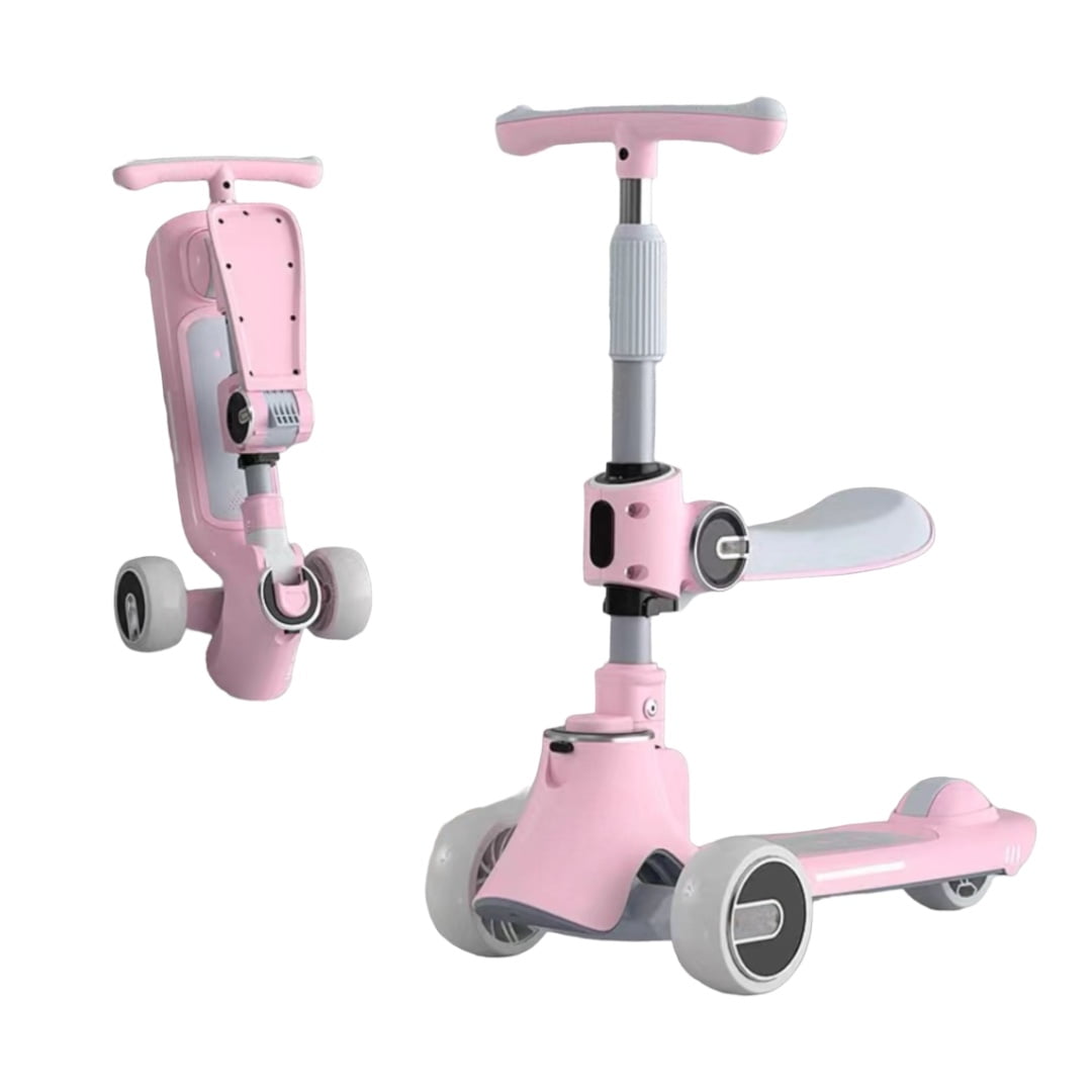 Scooter 3 Ruedas 2 En 1 Últra Resistente Lubabycas Rosado