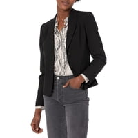 Traje Blazer Calvin Klein Lux Con Dos Botones Para Mujer, Color Negro, Talla 16