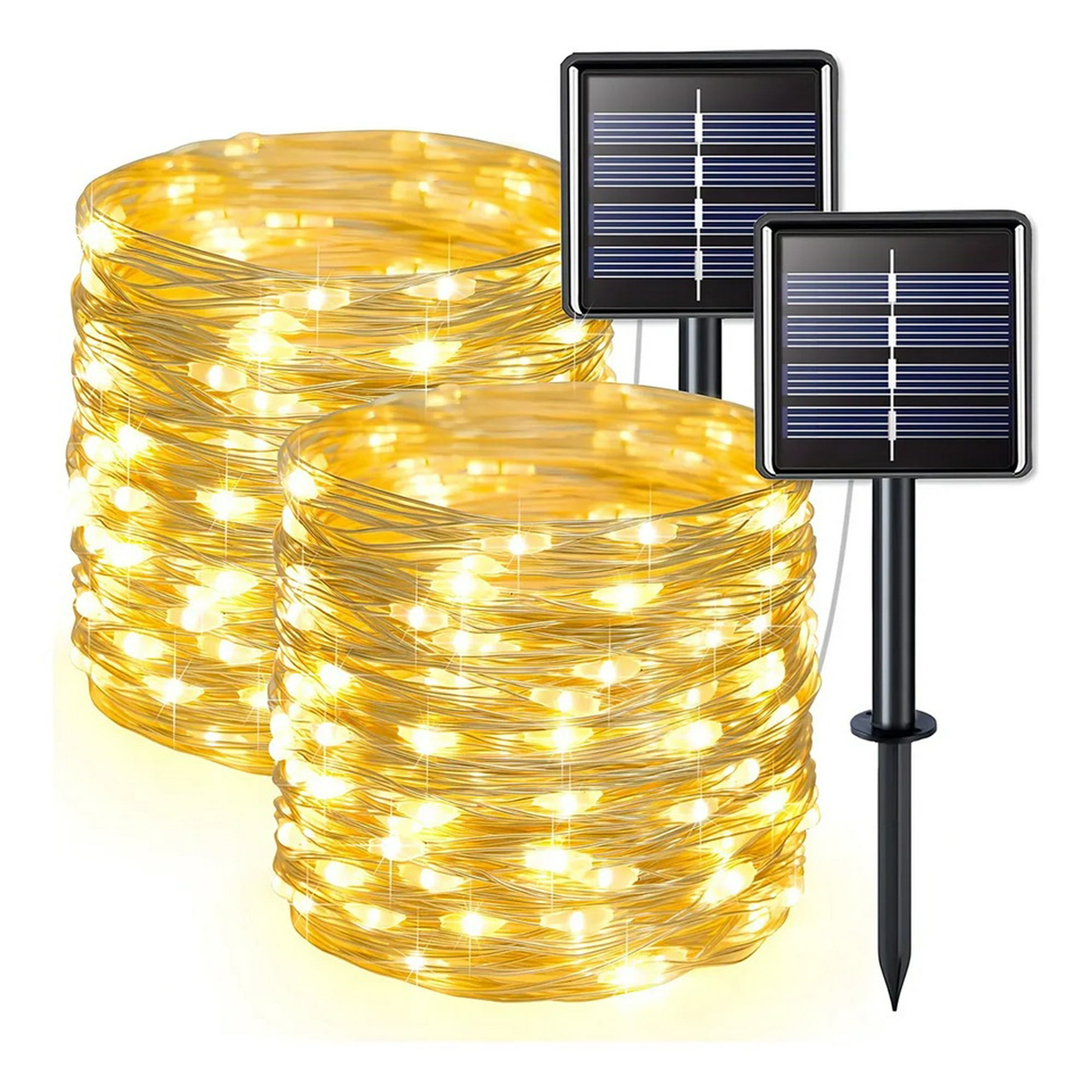 Genérico - X2 Luces Hada Alambre Navidad Guirnalda Luz Hada Solar 20m