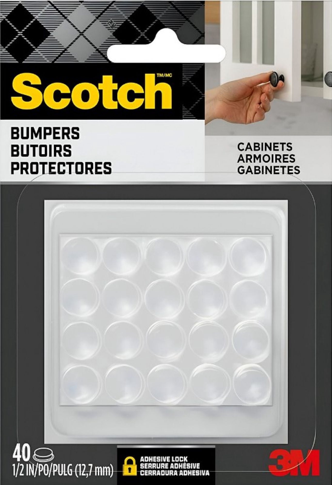 Topes Adhesivos Para Muebles Transparentes, 40 Un 1 Un Command