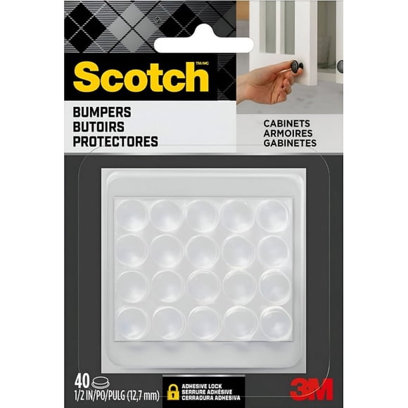 Topes Adhesivos para Muebles Transparentes, 40 Un, 1 Un