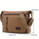 thumbnail image 1 of 1pc Men's Crossbody Messenger Bag Canvas Bag With Upgrade Thickened Canvas Material Messenger Bag Singel Shoulder Large Capacity Bag Large Capacity Multi-Pocket, 1 of 5