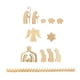thumbnail image 3 of Linda Navidad Adviento Calendario Escritorio Decoración Madera Adorno Fondo Decoración Beige, 3 of 5