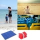 thumbnail image 3 of 2 piezas plegable almohadilla de sentado, impermeable esterilla de espuma de paño de Oxford para viajes de montaña, mochila, picnic al aire libre, adultos y niños (rojo + azul), 3 of 3