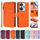 thumbnail image 3 of Funda Cartera Mariposa para [Xiaomi Poco F6] con Soporte y Cremallera Naranja, 3 of 6