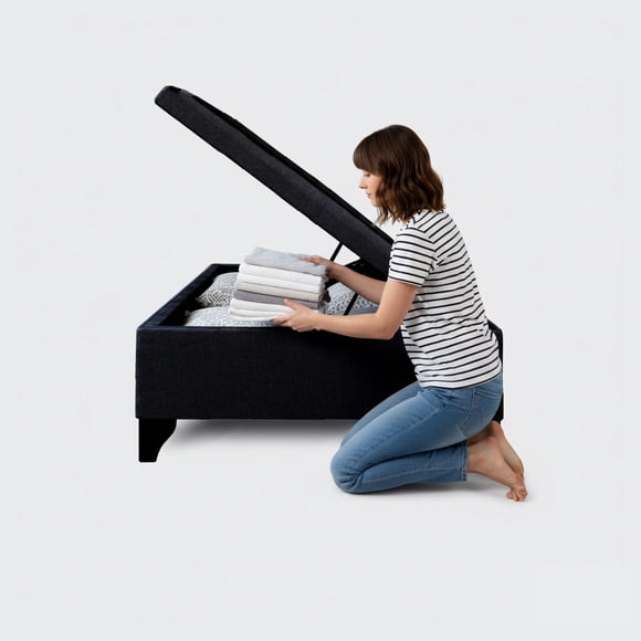 Base baul 1,5 plaza apertura horizontal 105x190 negro
